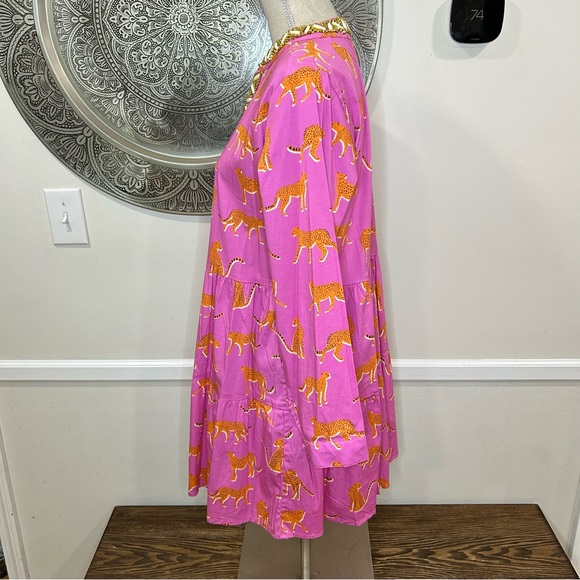 NWT $365 Sheridan French Abigail dress in pink cheetah – Size M - Picture 4 of 12